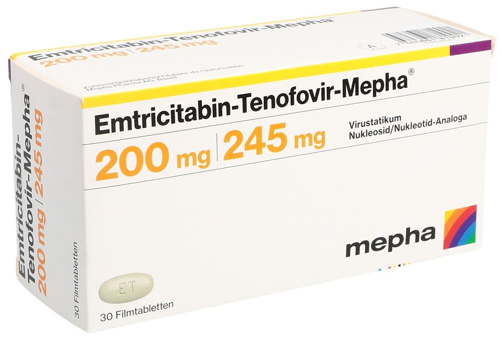 EMTRICITABIN TENOF. Mepha 200/245 mg 30 pce
