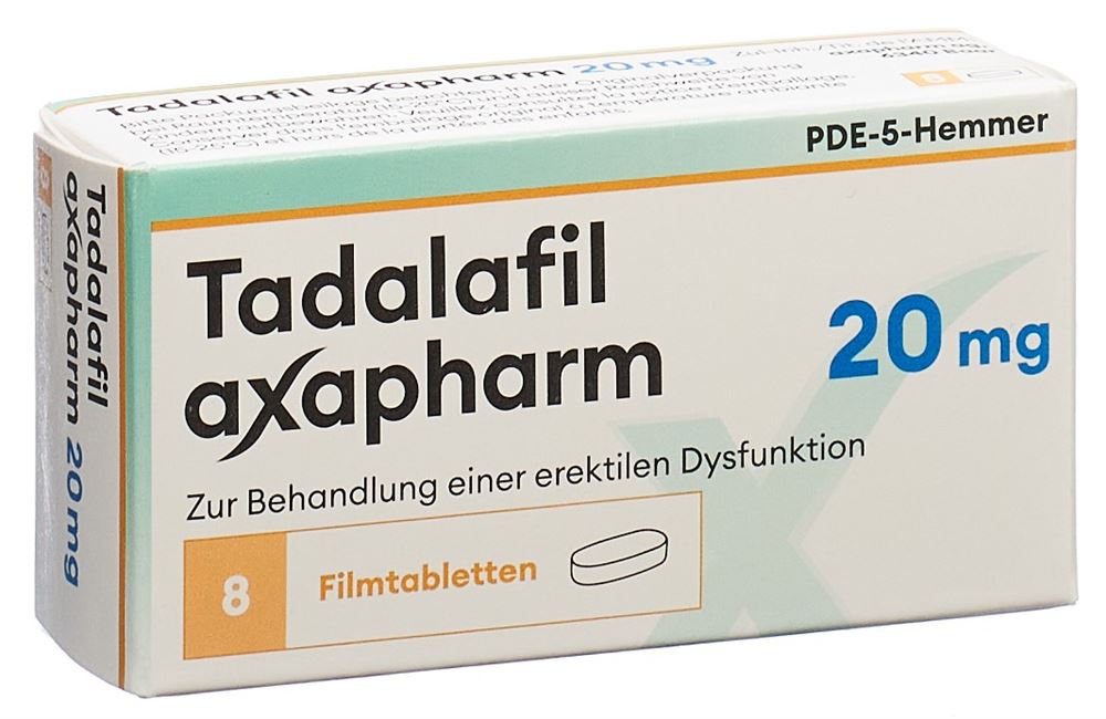 TADALAFIL axapharm cpr pell 20 mg 8 pce