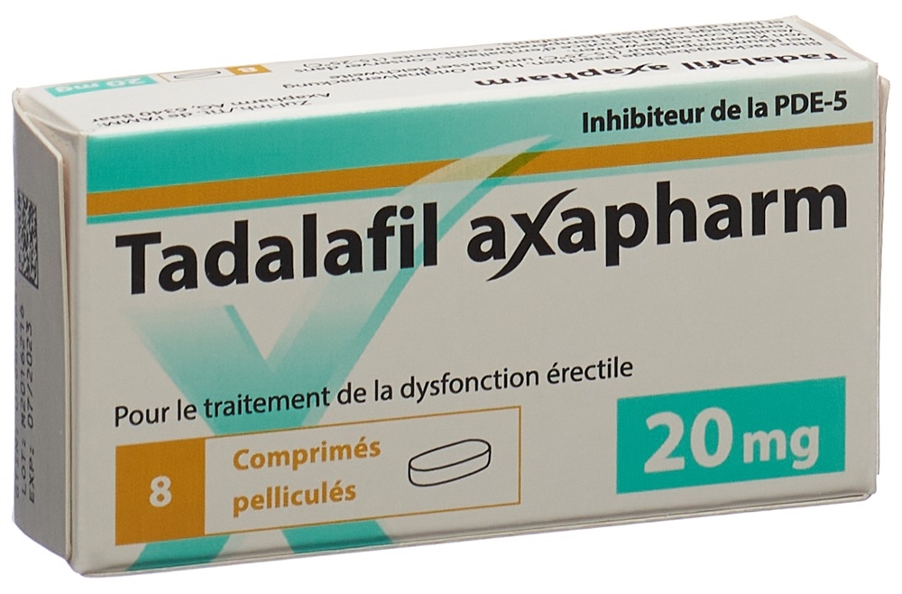 TADALAFIL axapharm cpr pell 20 mg 8 pce