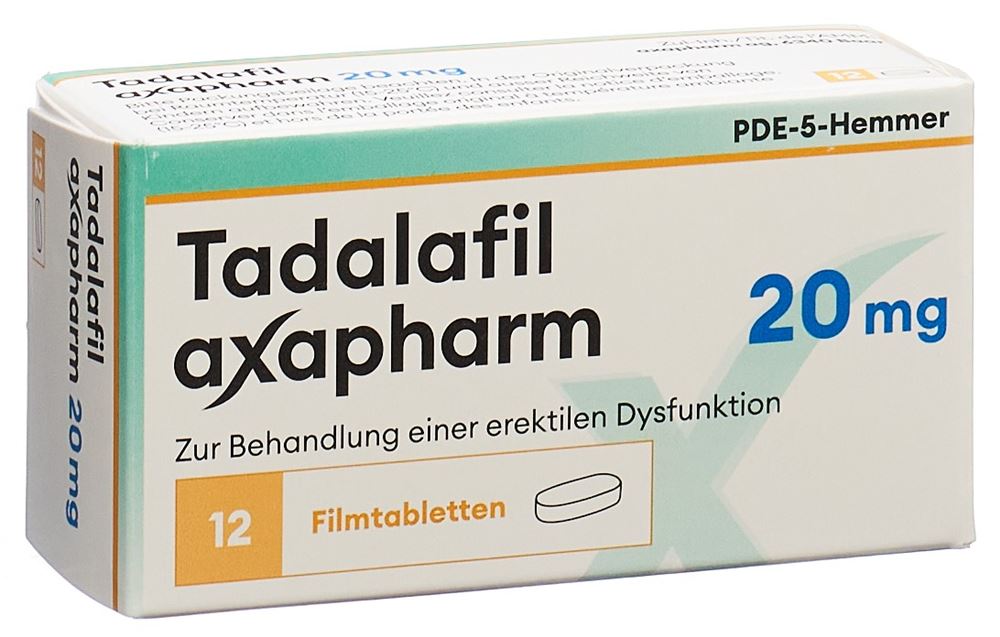 TADALAFIL axapharm cpr pell 20 mg 12 pce