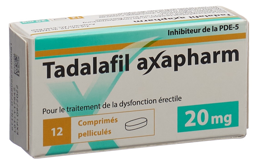TADALAFIL axapharm cpr pell 20 mg 12 pce