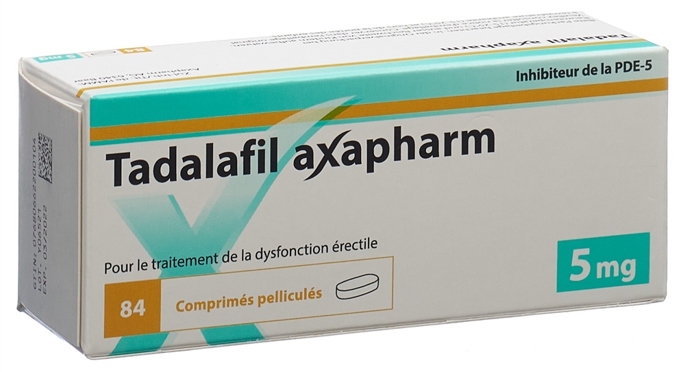 TADALAFIL axapharm cpr pell 5 mg 84 pce