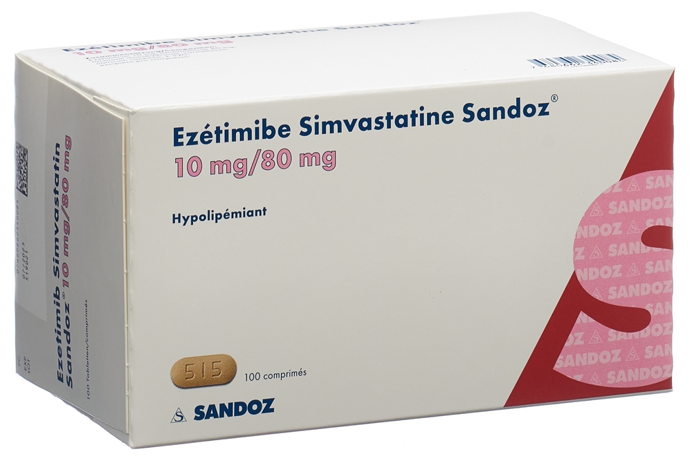 Ezetimib Simvastatin Sandoz 10/80 mg, Tabletten