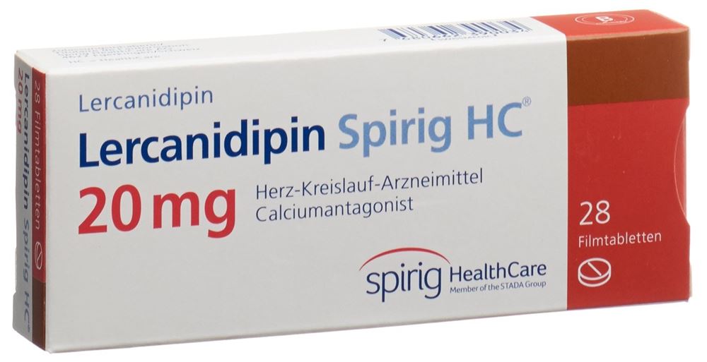 Lercanidipin Spirig HC 20 mg, Filmtabletten