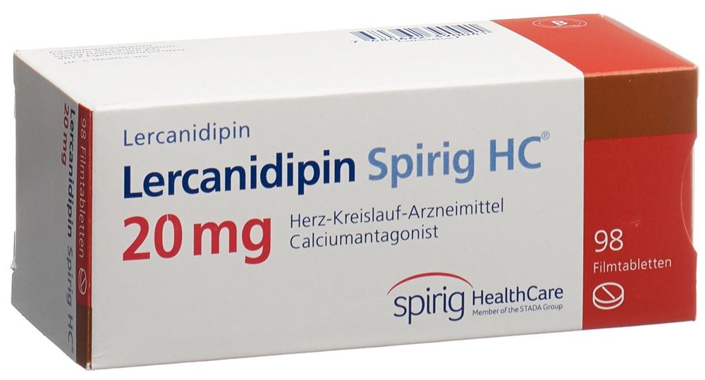 Lercanidipin Spirig HC 20 mg, Filmtabletten