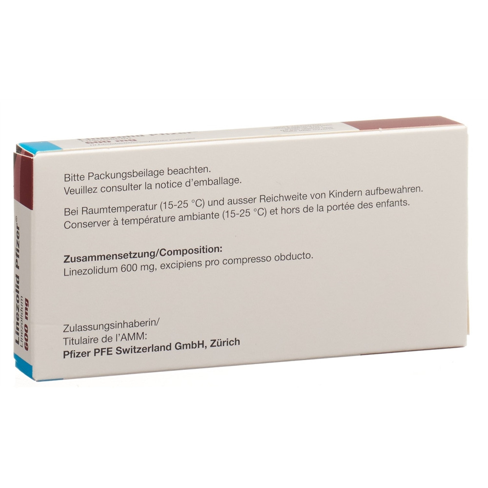 LINEZOLID Pfizer cpr pell 600 mg 10 pce