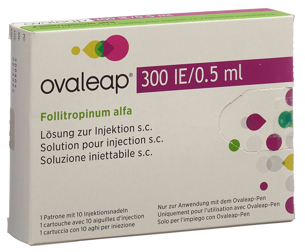 OVALEAP sol inj 300 UI/0.5ml cartouche av 10 aigu