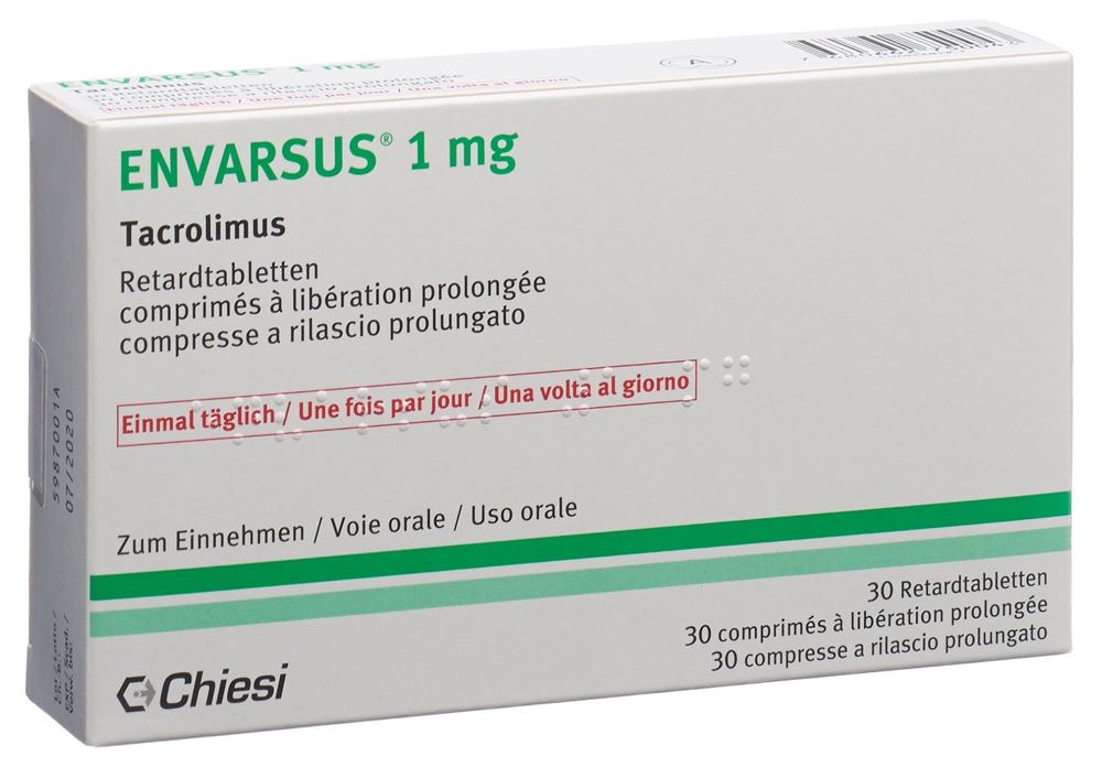 Envarsus 1 mg, comprimés à libération prolongée