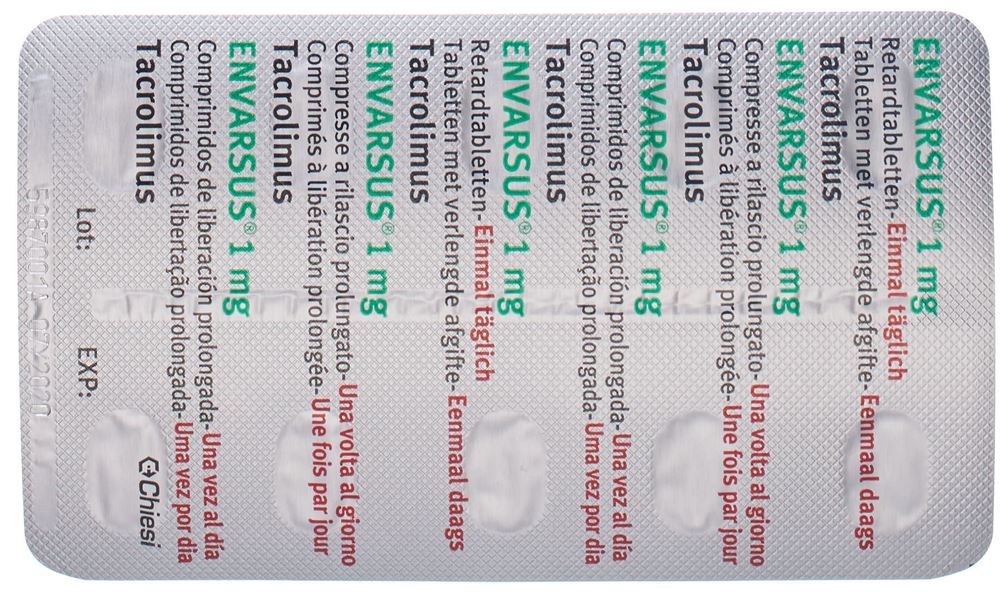 Envarsus 1 mg, comprimés à libération prolongée