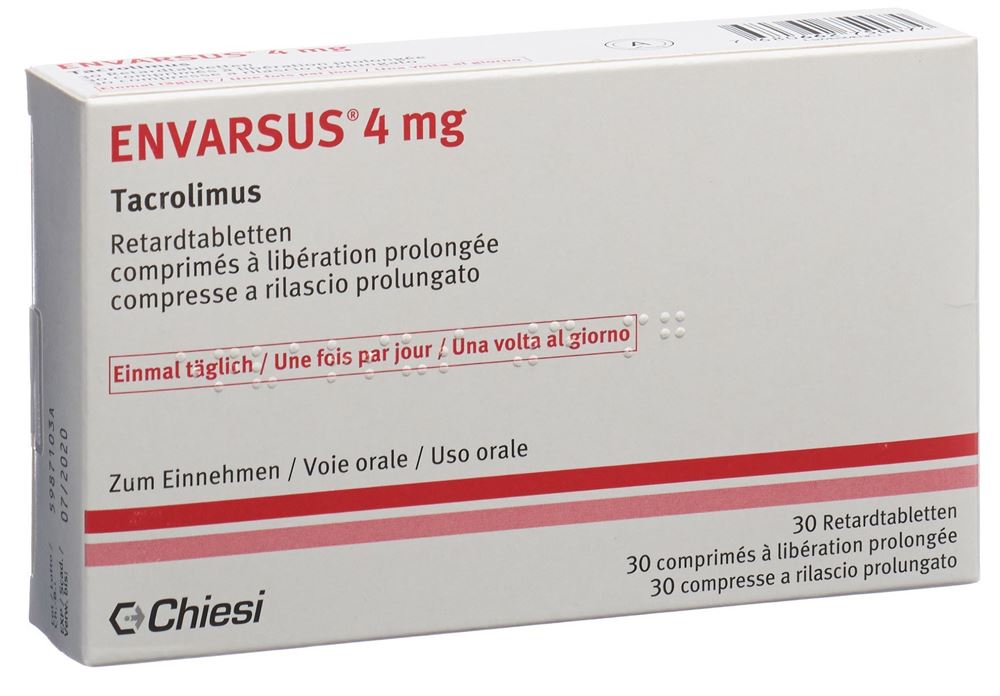 Envarsus 4 mg, comprimés à libération prolongée