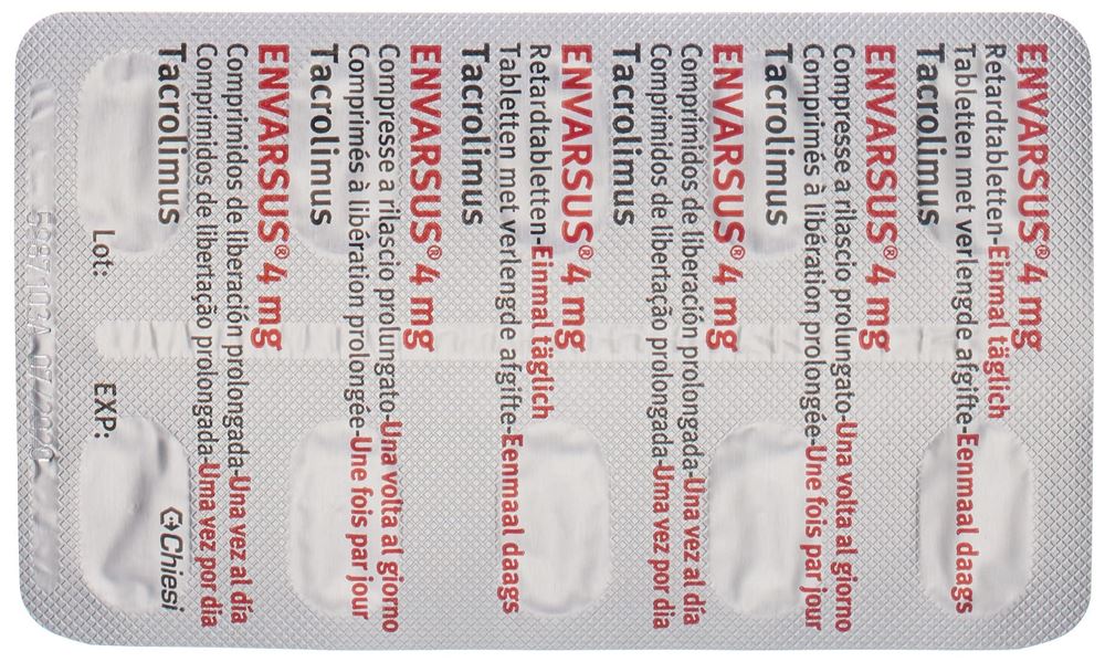 Envarsus 4 mg, comprimés à libération prolongée