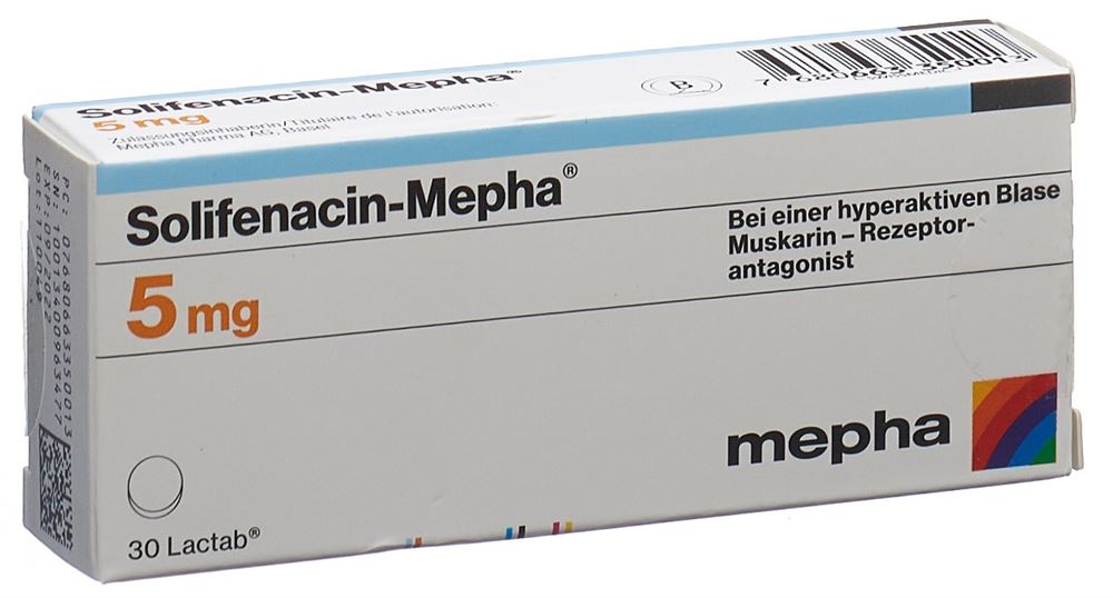 SOLIFENACIN Mepha cpr pell 5 mg 30 pce