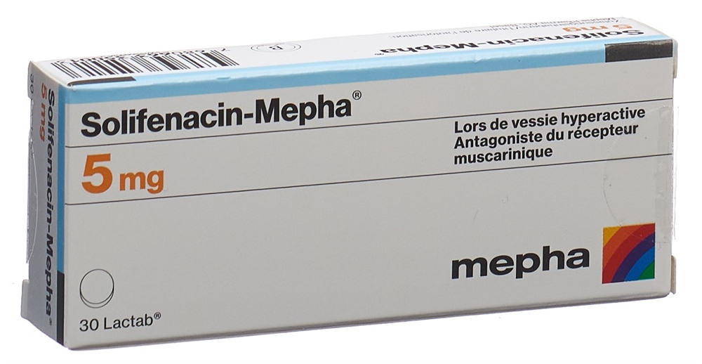 SOLIFENACIN Mepha cpr pell 5 mg 30 pce