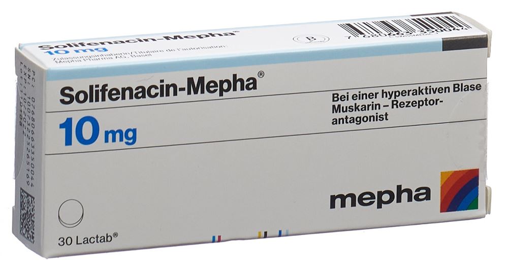 SOLIFENACIN Mepha cpr pell 10 mg 30 pce