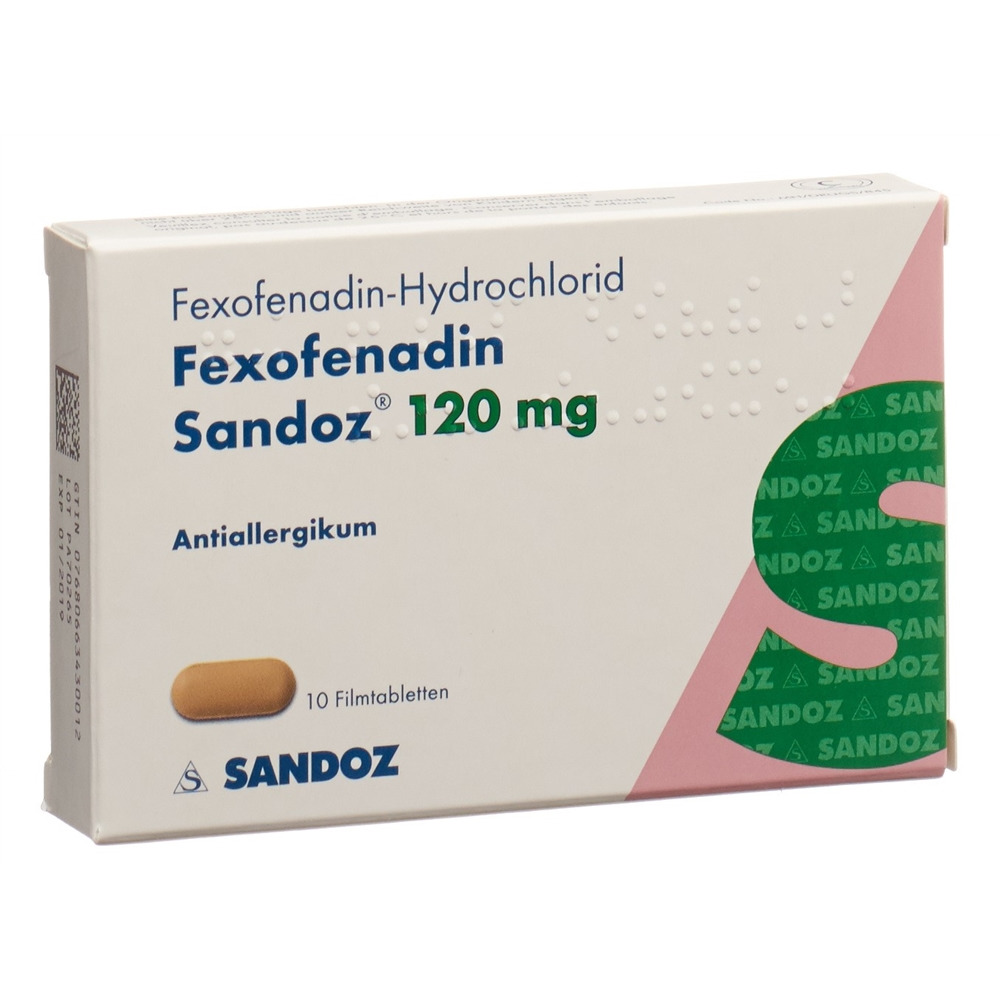 FEXOFENADINE Sandoz cpr pell 120 mg 10 pce