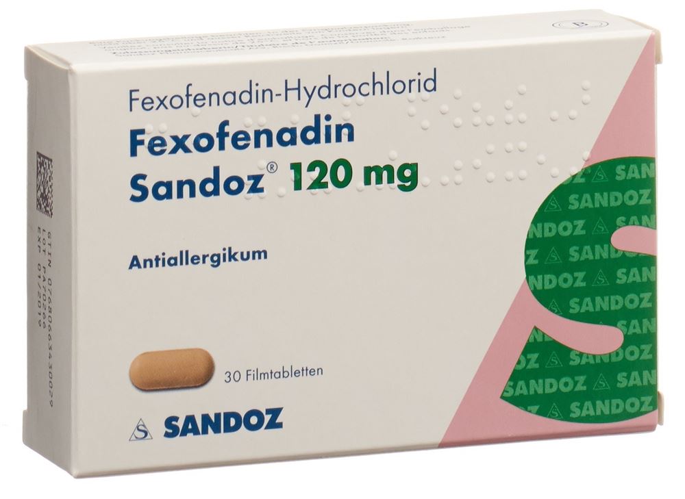 FEXOFENADINE Sandoz cpr pell 120 mg 30 pce