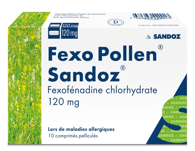 Fexofenadin Sandoz 120 mg, Filmtabletten