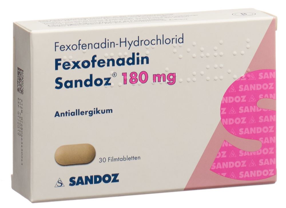 Fexofenadin Sandoz 180 mg, Filmtabletten