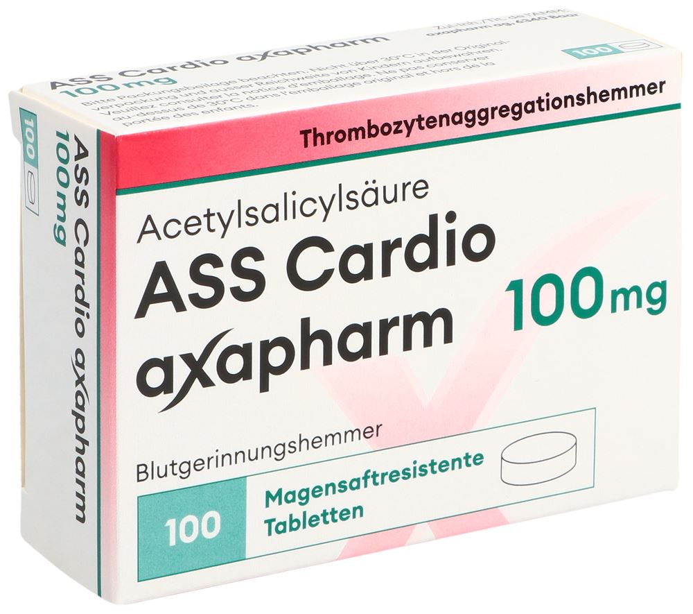 ASS Cardio axapharm 100 mg, magensaftresistente Tabletten
