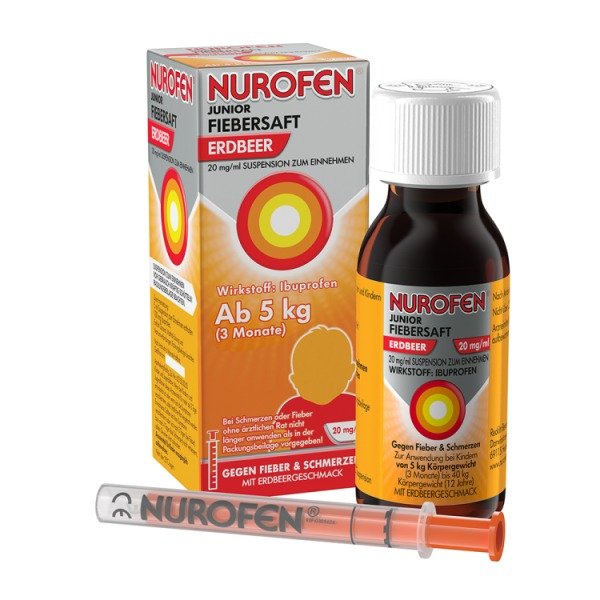 Nurofen Dolo Junior Erdbeer, Suspension zum Einnehmen