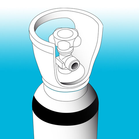 Atemluft medizinal Carbagas 100%, Gas zur medizinischen Anwendung, druckverdichtet