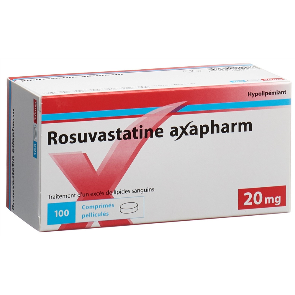 ROSUVASTATINE axapharm cpr pell 20 mg 100 pce