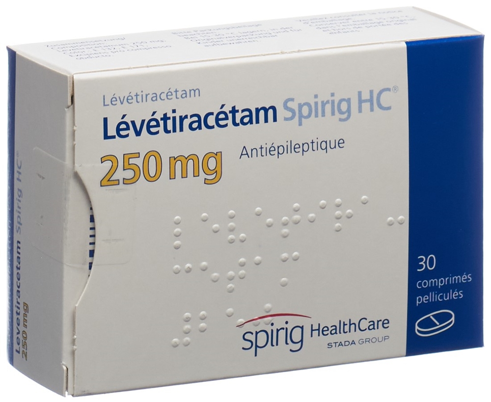Lévétiracétam Spirig HC, cpr pell 250 mg (ancien), 30 pce