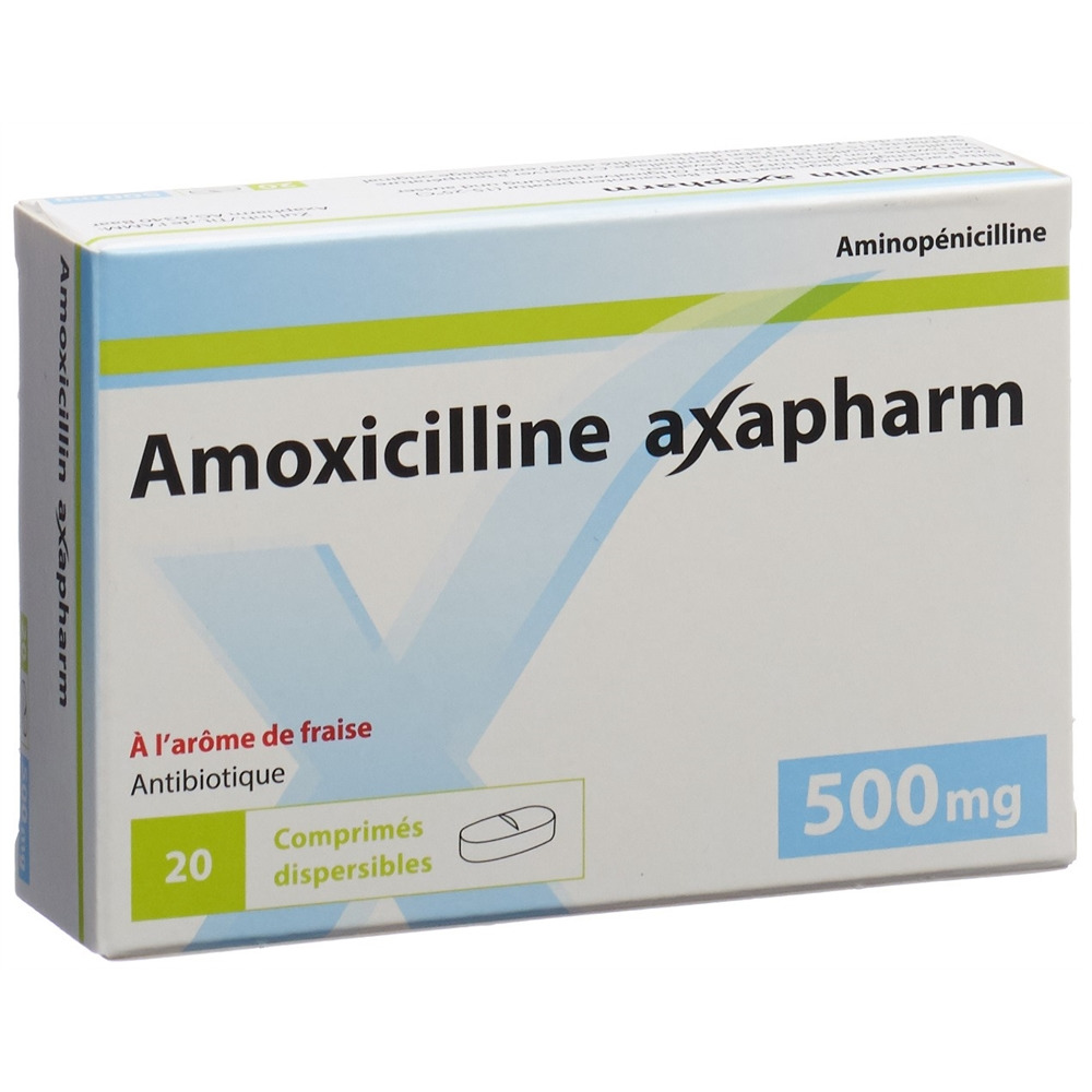 AMOXICILLINE axapharm cpr disp 500 mg 20 pce
