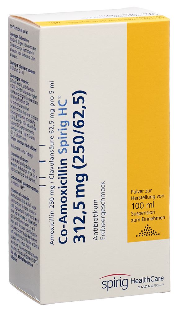 CO AMOXICILLINE Spirig HC 312,5 mg (250/62.5) susp
