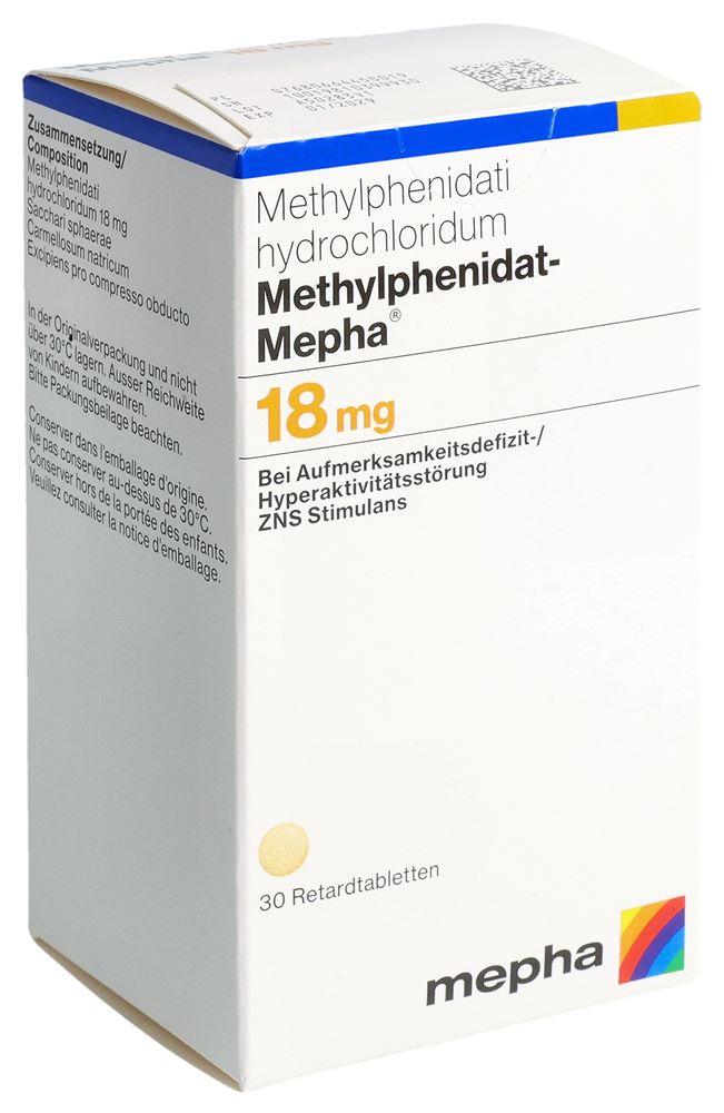 METHYLPHENIDAT Mepha depotabs 18 mg bte 30 pce