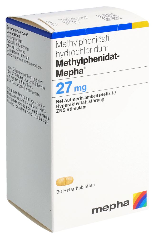 METHYLPHENIDAT Mepha depotabs 27 mg bte 30 pce