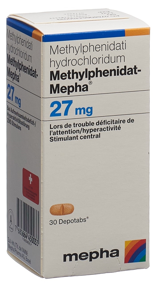 METHYLPHENIDAT Mepha depotabs 27 mg bte 30 pce
