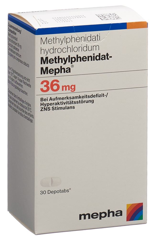 METHYLPHENIDAT Mepha depotabs 36 mg bte 30 pce