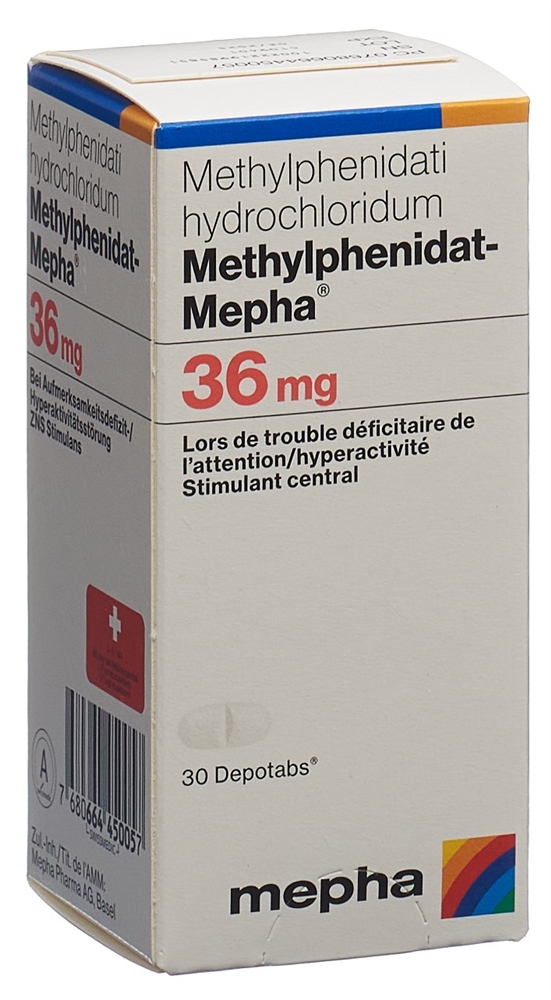 METHYLPHENIDAT Mepha depotabs 36 mg bte 30 pce