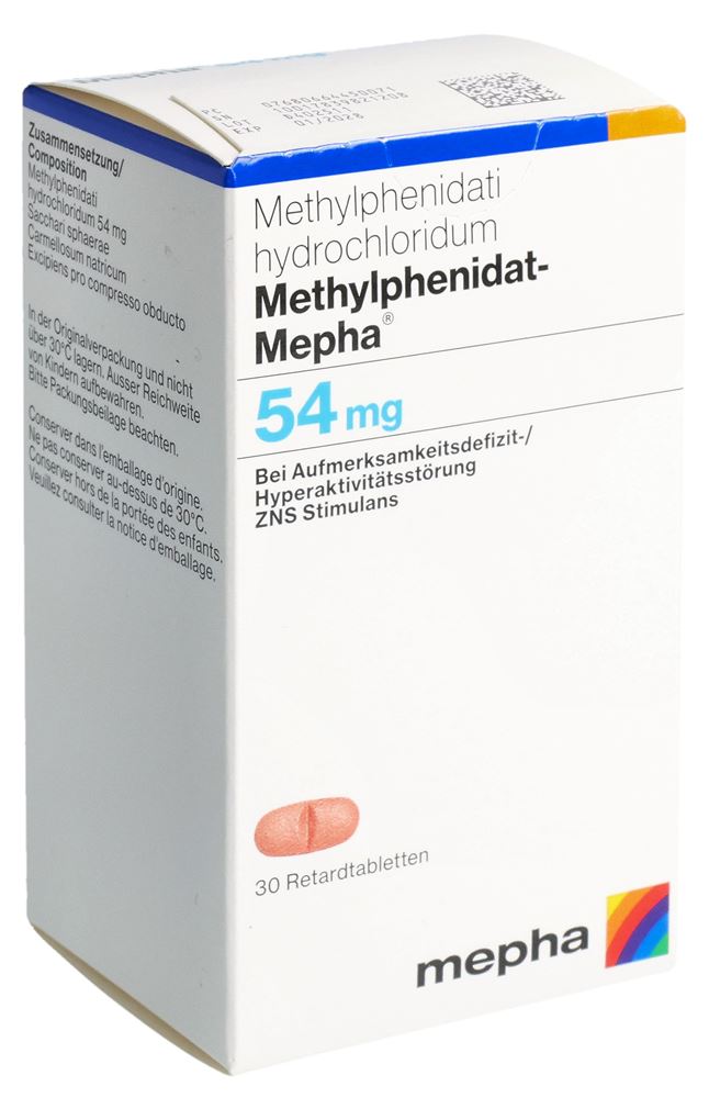METHYLPHENIDAT Mepha depotabs 54 mg bte 30 pce