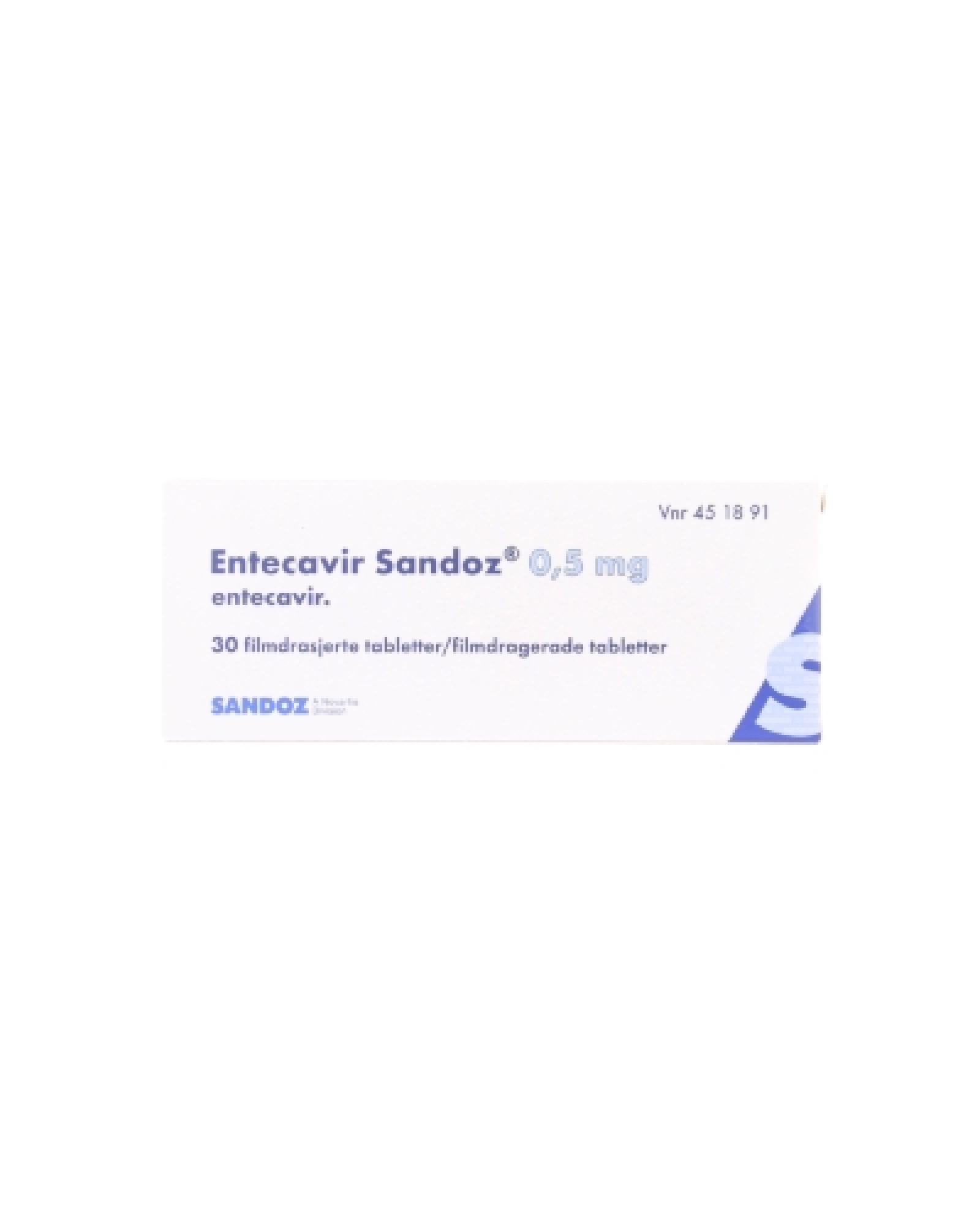 Entecavir Sandoz 0.5 mg, Filmtabletten