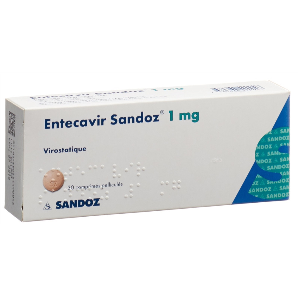 Entecavir Sandoz 1 mg, Filmtabletten