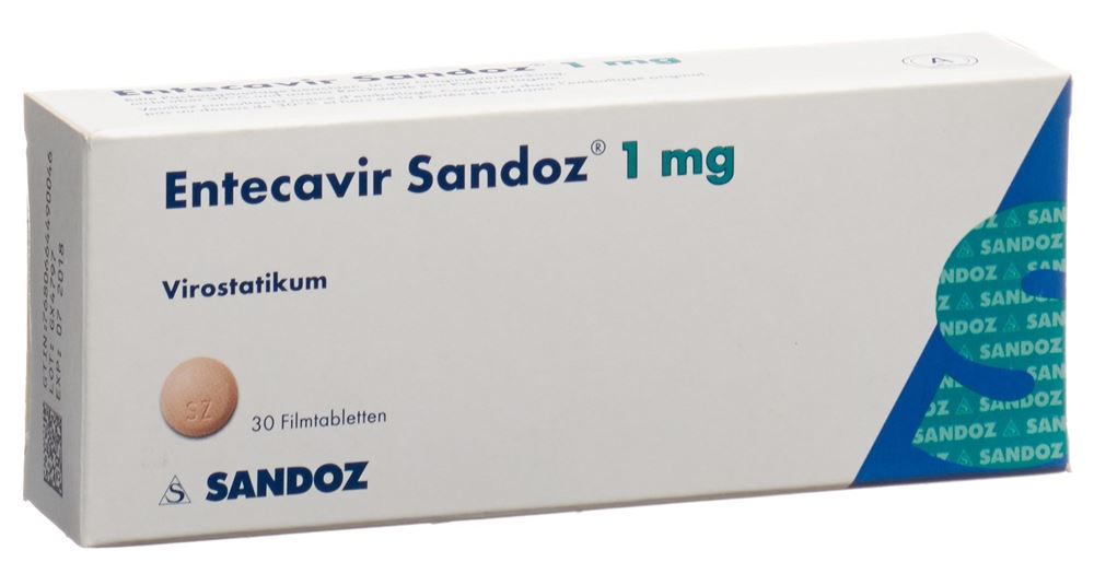 ENTECAVIR Sandoz cpr pell 1 mg 30 pce