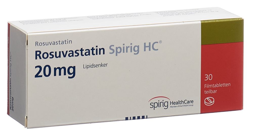 Rosuvastatin Spirig HC 20 mg, Filmtabletten
