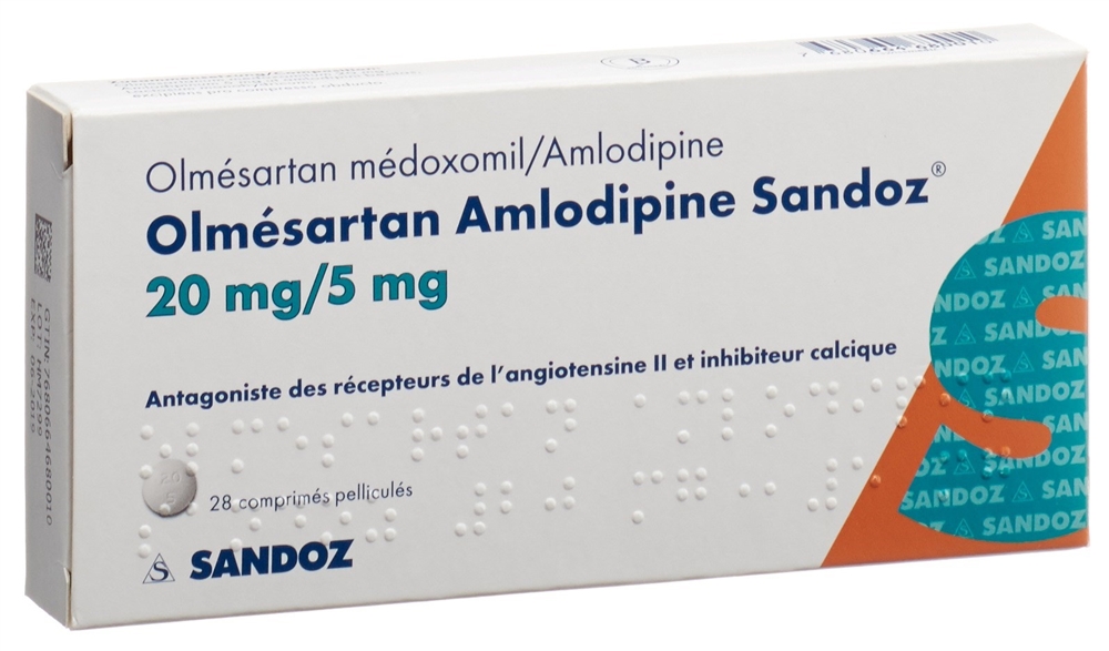 OLMESARTAN AMLODIPIN Sandoz 20/5 mg 28 pce