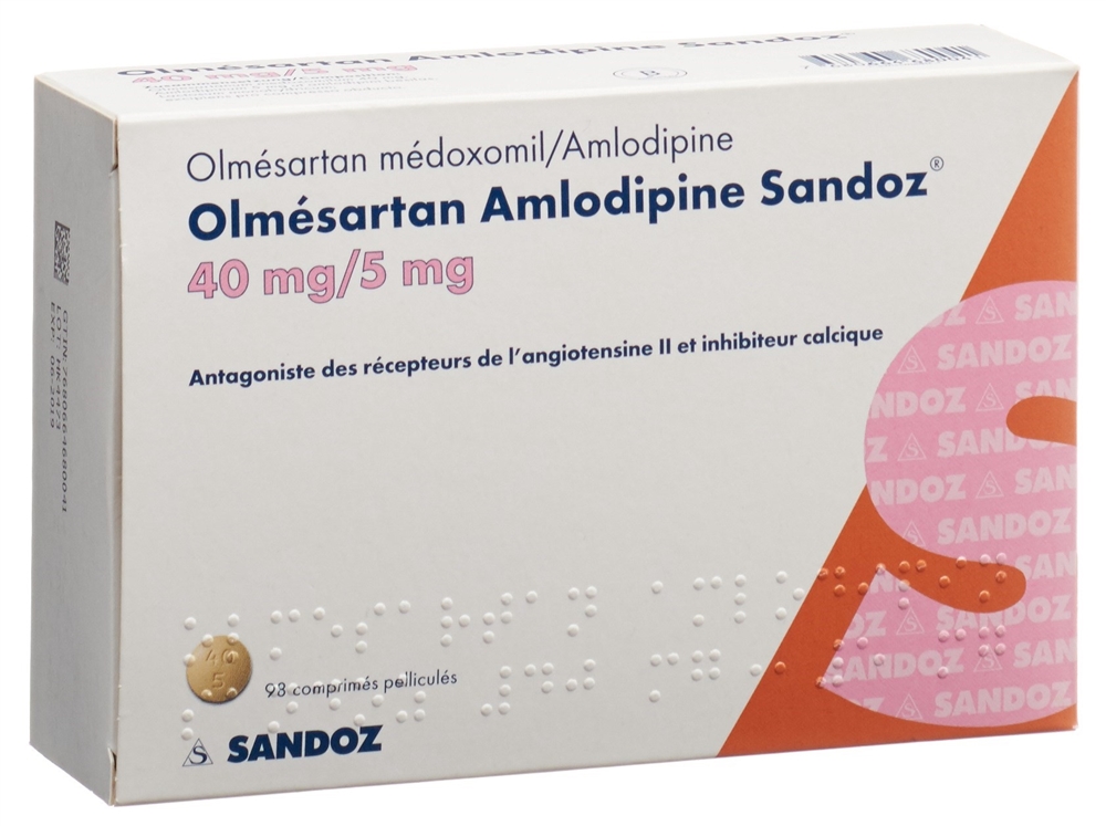 OLMESARTAN AMLODIPIN Sandoz 40/5 mg 98 pce