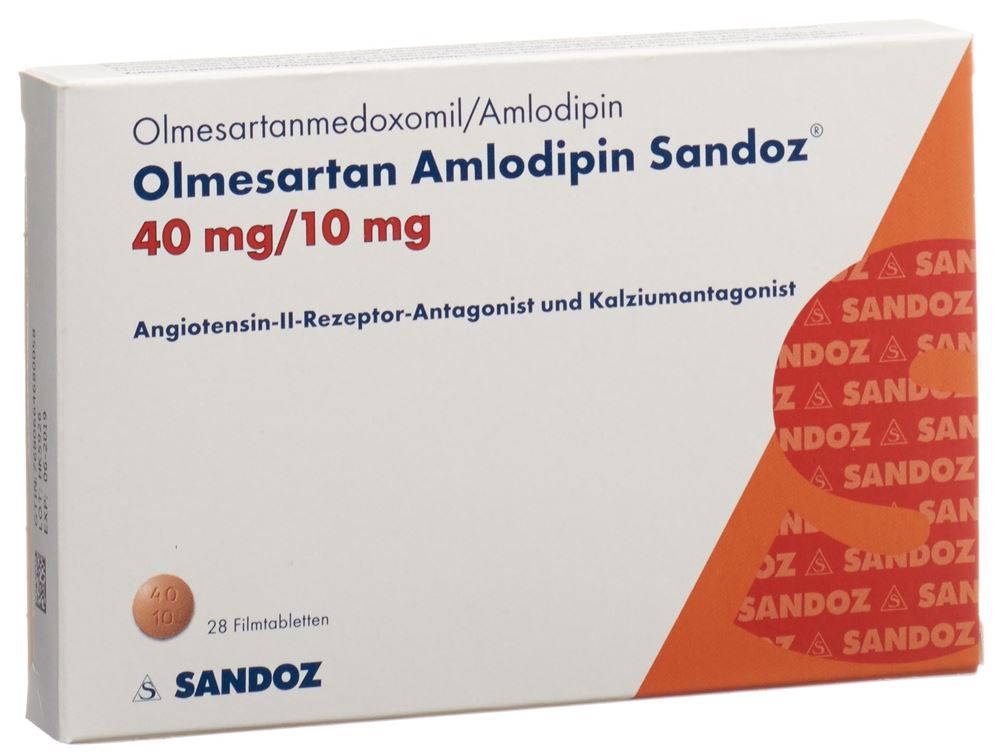 Olmesartan Amlodipin Sandoz 40mg/10mg, Filmtabletten