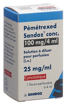 PEMETREXED Sandoz conc. conc perf 500 mg/20ml amp