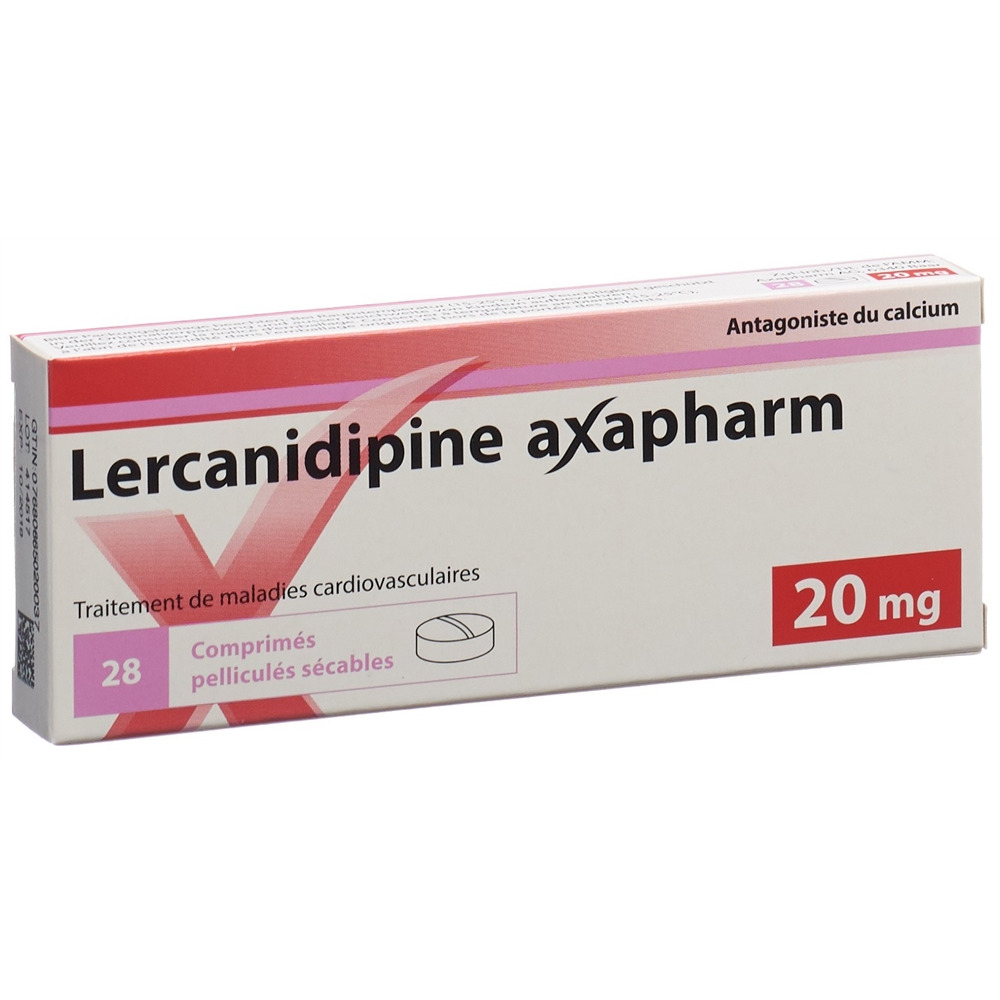 LERCANIDIPINE axapharm cpr pell 20 mg 28 pce