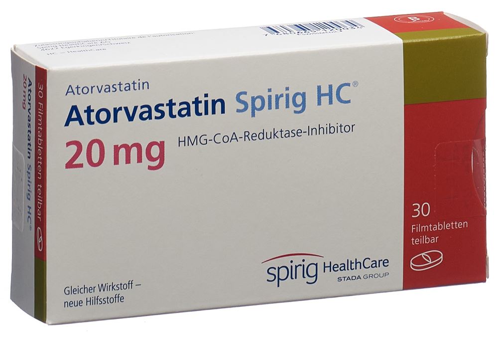 ATORVASTATINE Spirig HC cpr pellic 20 mg 30 pce