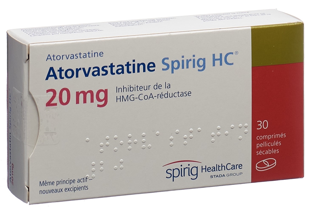 ATORVASTATINE Spirig HC cpr pellic 20 mg 30 pce