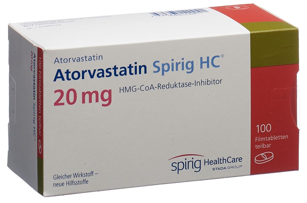 Atorvastatin Spirig HC 20 mg, Filmtabletten