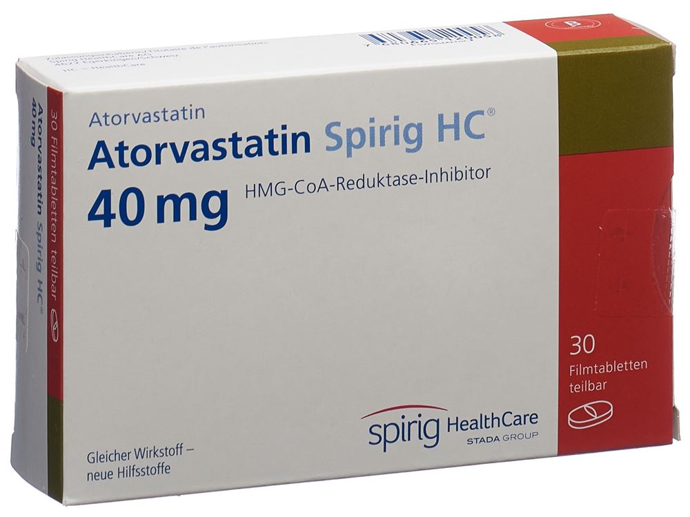 ATORVASTATINE Spirig HC cpr pellic 40 mg 30 pce
