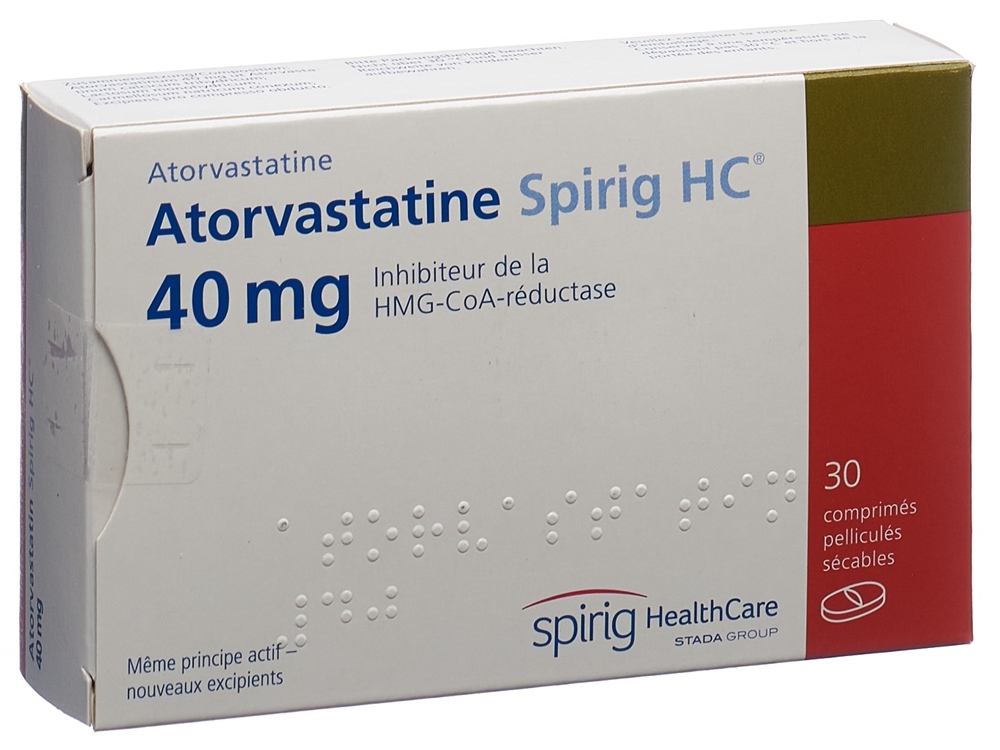 ATORVASTATINE Spirig HC cpr pellic 40 mg 30 pce