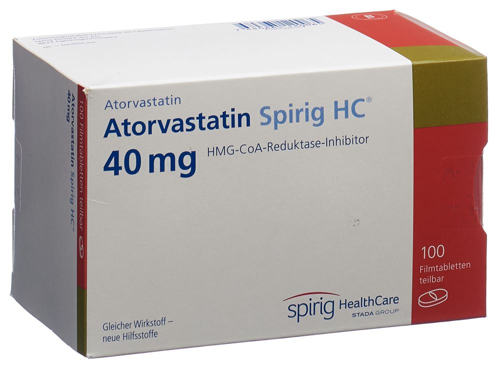 Atorvastatin Spirig HC 40 mg, Filmtabletten